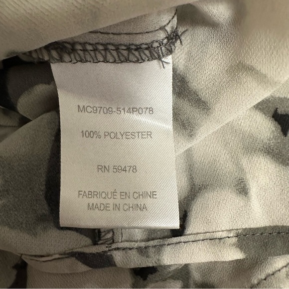 St Tropez West Floral Blouse Sz M Grey Work - Picture 9 of 10